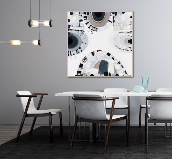 Stylish Interior Of Bright Living Room With White Table And Chai