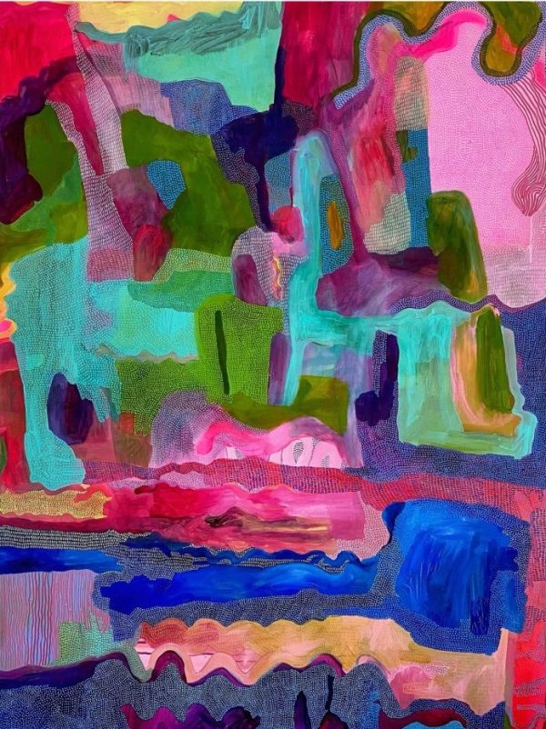 Laura Oczos Artist Large Abstract Landscape Painting Art Lovers Australia