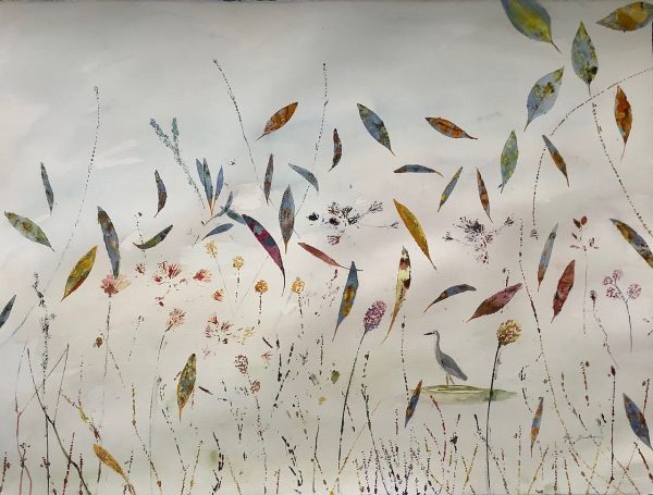 Lyn Graham Wetlands Heron 2 Watercolour On Cotton Rag Paper 76.5 X 55.5