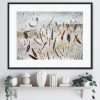 Lyn Graham Wetlands Spoonbills Watercolour On Cotton Paper 76.5 X 55.5 In Situ Sideboard