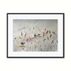 Lyn Graham Wetlands Swamphens Watercolour On Cotton Rag Paper 76.5 X 55.5 In Situ Frame