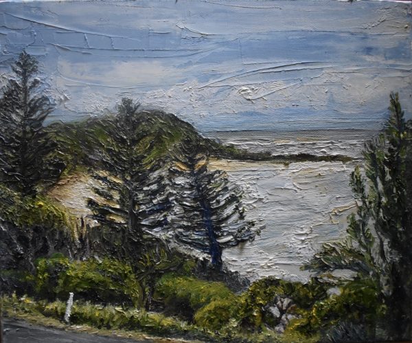 O'sullivan, Anne, 'rainy Seascape,' Waterbased Oil On Canvas, 25 X 30cm, 2022