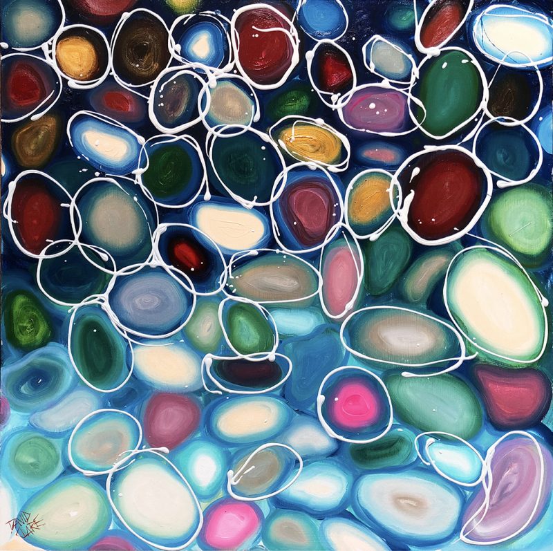 Pebbles In Brown And Green