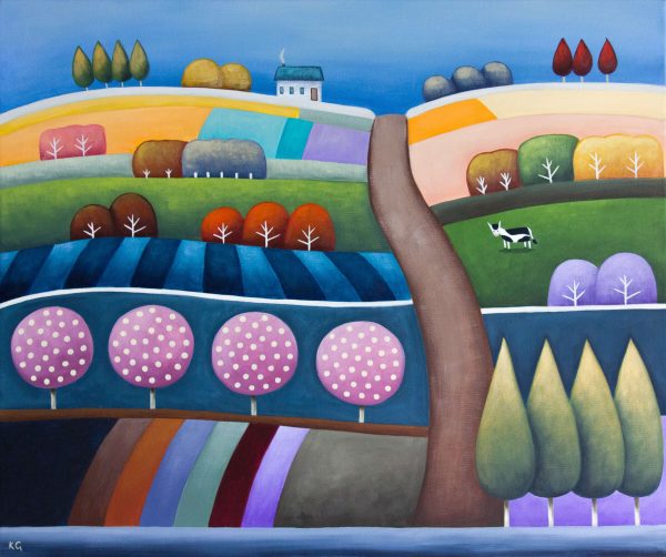 Pink Orchard Road No.3 24x20 Large