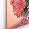 Vickie Liu 8 Roses Still Life 60x60 Painting Left Edge