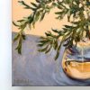 Vickie Liu Banksia In Glass Flask Painting Signature