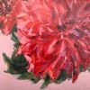 Vickie Liu Dahlias And Flower Buds Painting Detail 1 30x30cm