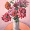 Vickie Liu Dahlias In White Vase Painting 28x36cm