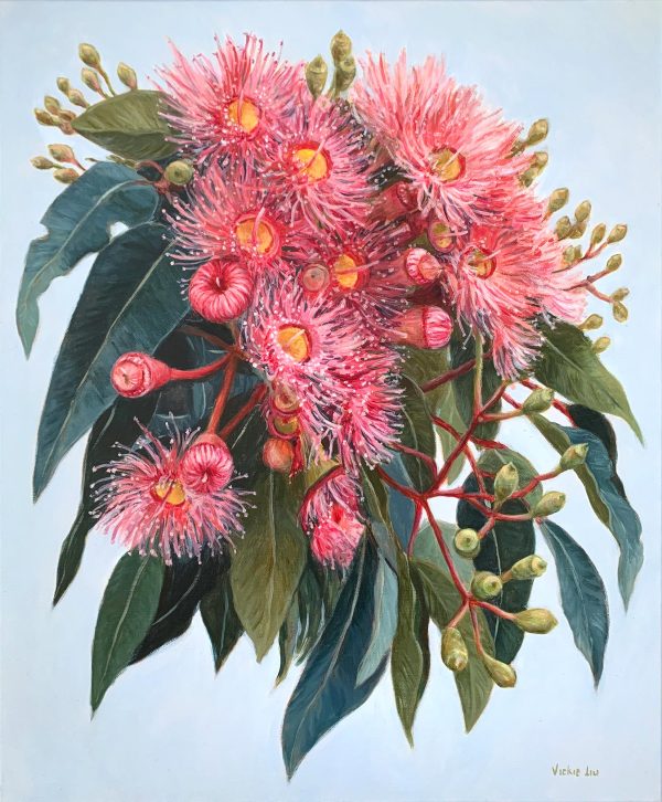 Vickie Liu Pink Gum Blossoms In Summer 50x60