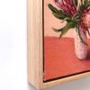 Vickie Liu Pink Protea Still Life Painting Frame Left Edge 23x28cm