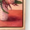 Vickie Liu Pink Protea Still Life Painting Signature 23x28cm