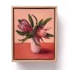 Vickie Liu Pink Protea Still Life Study Original Painting 23x28cm