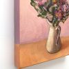 Vickie Liu Purple Cabbage And Daisy Bouquet In Jug Painting Left Edge 25x30cm