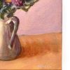 Vickie Liu Purple Cabbage And Daisy Bouquet In Jug Painting Signature 25x30cm