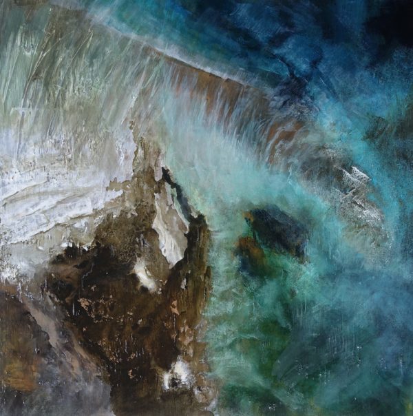 Patriciawalshstudio Wategos Blue Oil And Acrylic On Canvas