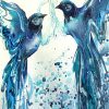 Sydney Artist Leni Kae Closeup Two Blue Fairy Wren
