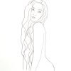 Sydney Artist Leni Kae One Last Look Charcoal Line Art Drawing Nude