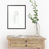 Sydney Artist Leni Kae One Last Look Nude Woman Line Art Bedroom Interior Design Art