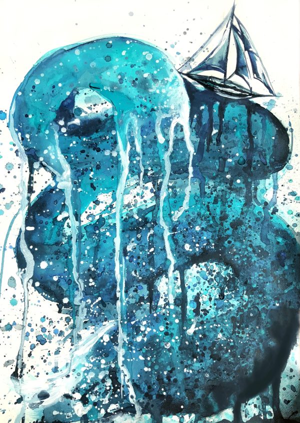 Sydney Artist Leni Kae The Sacred Journey Immram A2 Sailing Art