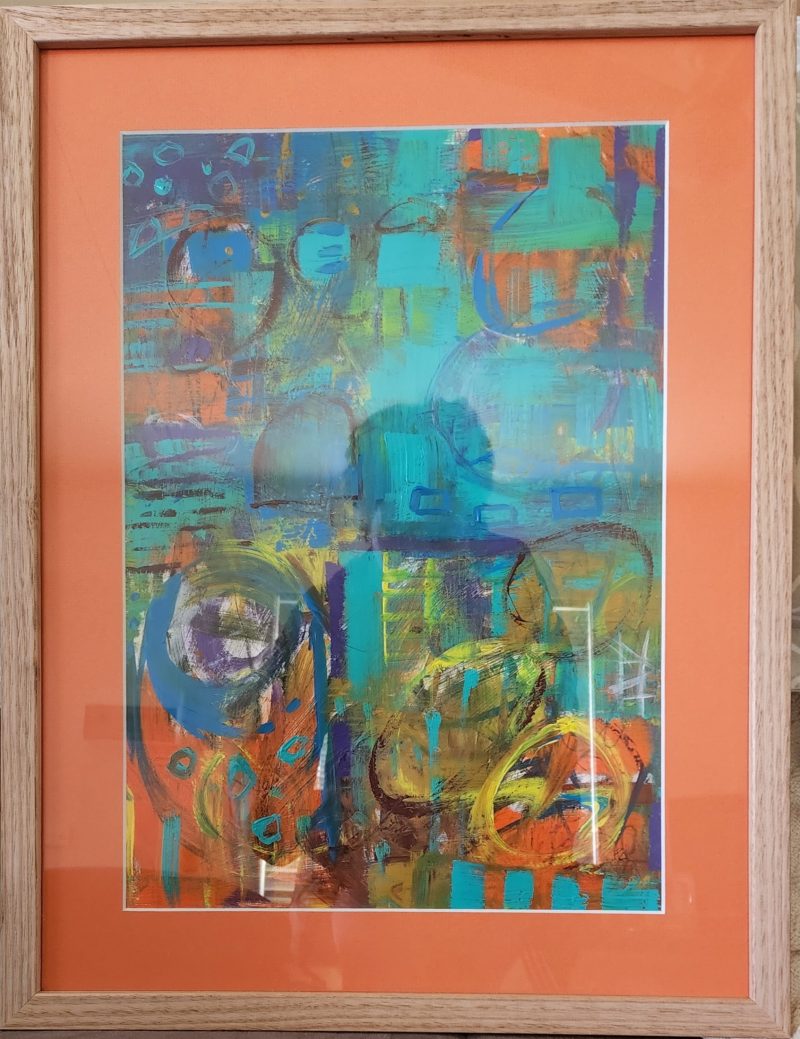 Tangerine and turquoise