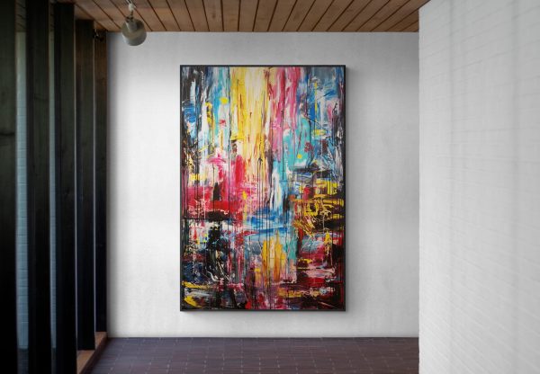 Spotlit Corridor Wall In Gallery