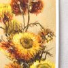 Vickie Liu Golden Everlasting Flowers Study Painting Detail