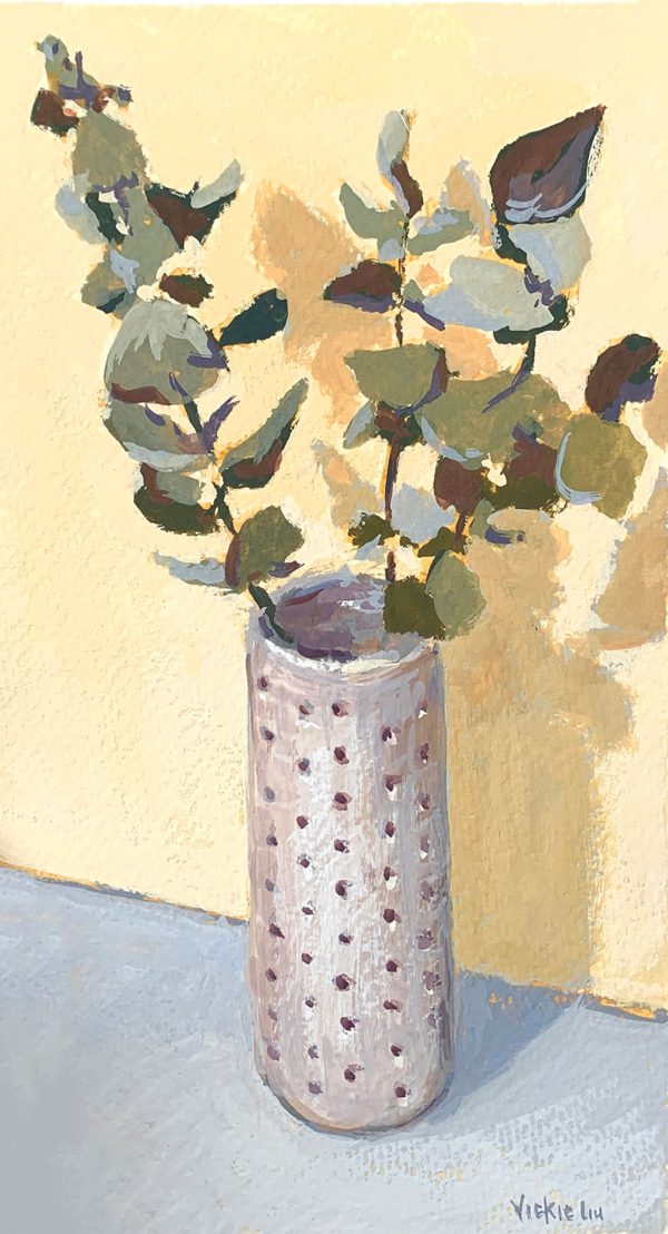 Vickie Liu Gum Leaf In Spotted Vase Study