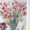 Vickie Liu Three Vases Of Spring Flowers Still Life Painting Detail