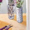 Vickie Liu Three Vases Of Spring Flowers Still Life Painting Signature