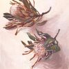 Vickie Liu Two Dried Proteas Painting