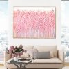 Artist Leni Kae 1 Rose Blossom Heart Pink Abstract Lounge Room Interior Design Sm