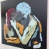 Couple Kissing Painting Contemporary Colourful Body Bloom Iv Close Up