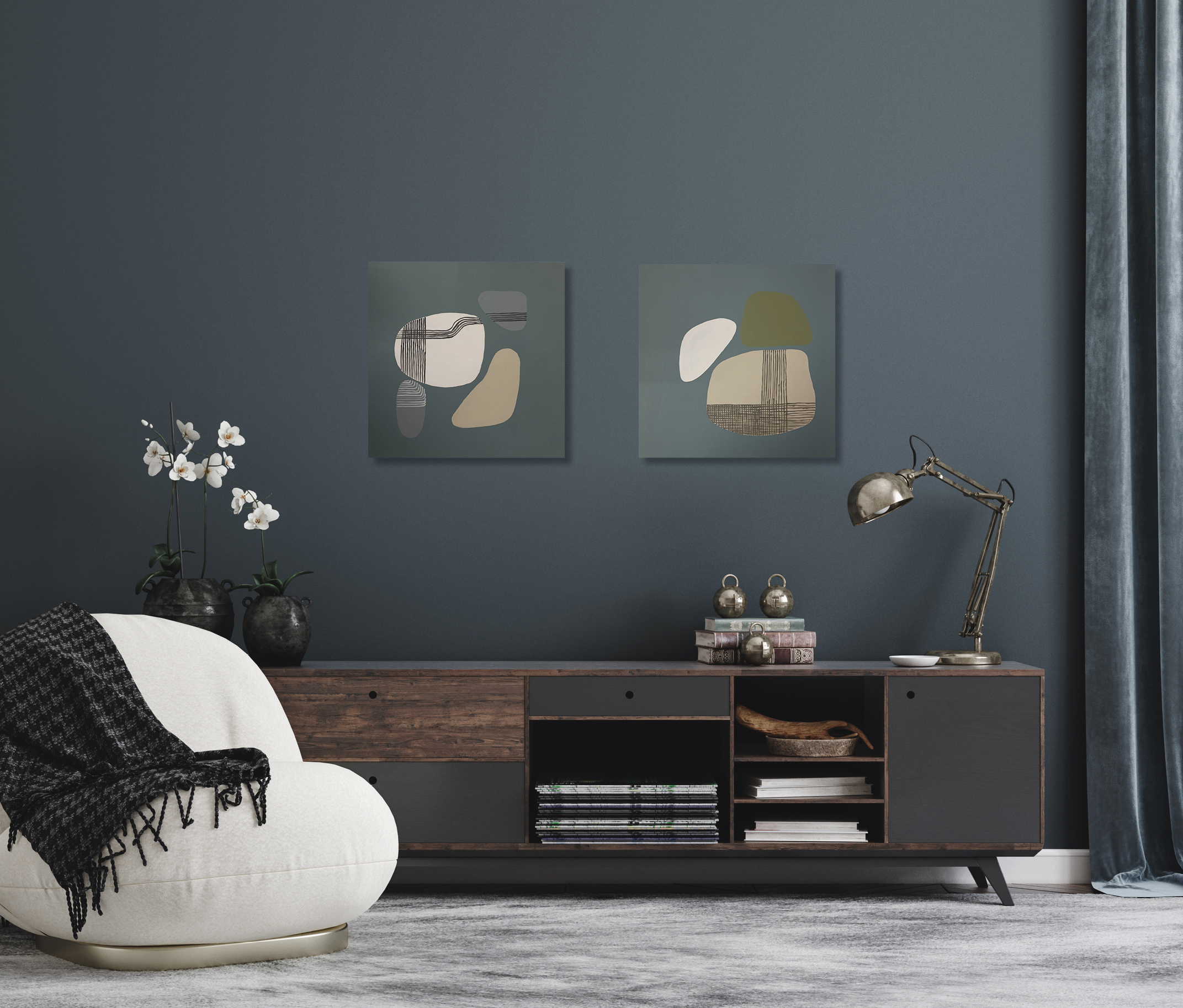 Kim Rees Calm I Insitu Hall Wall