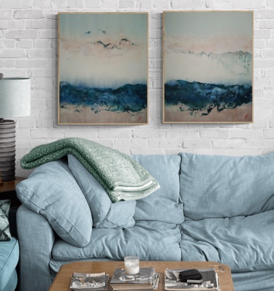 Scandinavian Storm – Framed Diptych