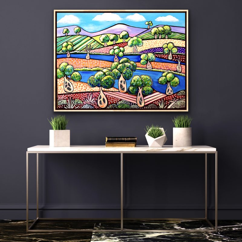 Bottle Tree Waterholes Mojo – Framed