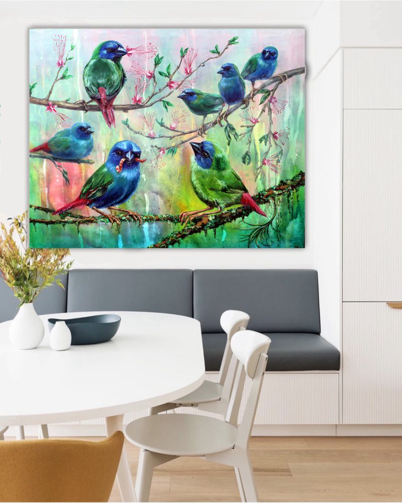 Blue-faced Parrot Finches