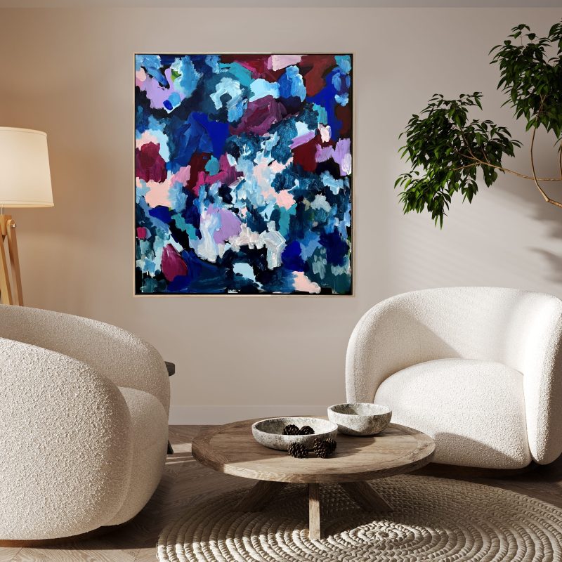 Take Me Back With You – Blue & Teal Abstract