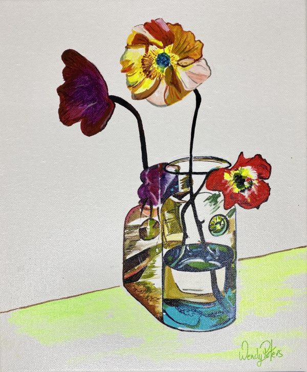 Flirting Fluro I Mixed Media Wendy Peters