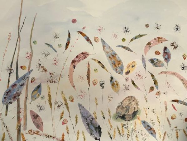 Lyn Graham Echidna Watercolour On Cotton Paper 76.5 X 55.5