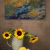 Rustic Bench With Sunflowers In Jug (1)