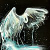 Leni Kae Egret Wings Dreaming Bird Painting A2