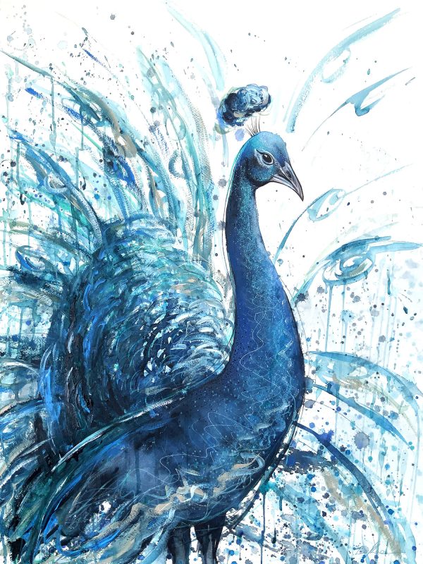 Sydney Artist Leni Kae Peacock Awakening Spirit Animal Bird Art Ns