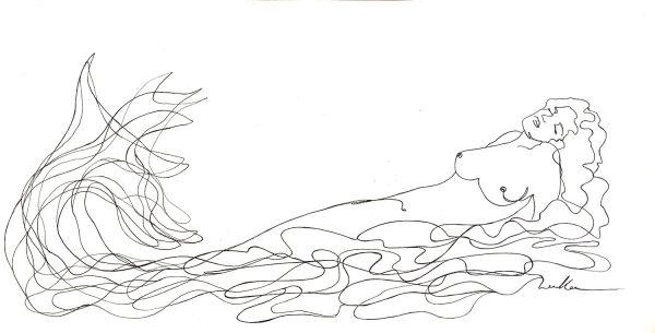 2. Sydney Arist Leni Kae Mermaid By The Rising Sun Line Art