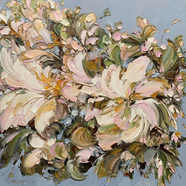 37 White Magnolia 91x91cm