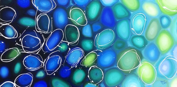 Blue Green Pebbles Lr