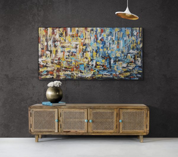 Flowers Sitting On Rustic Wooden Cabinet 7