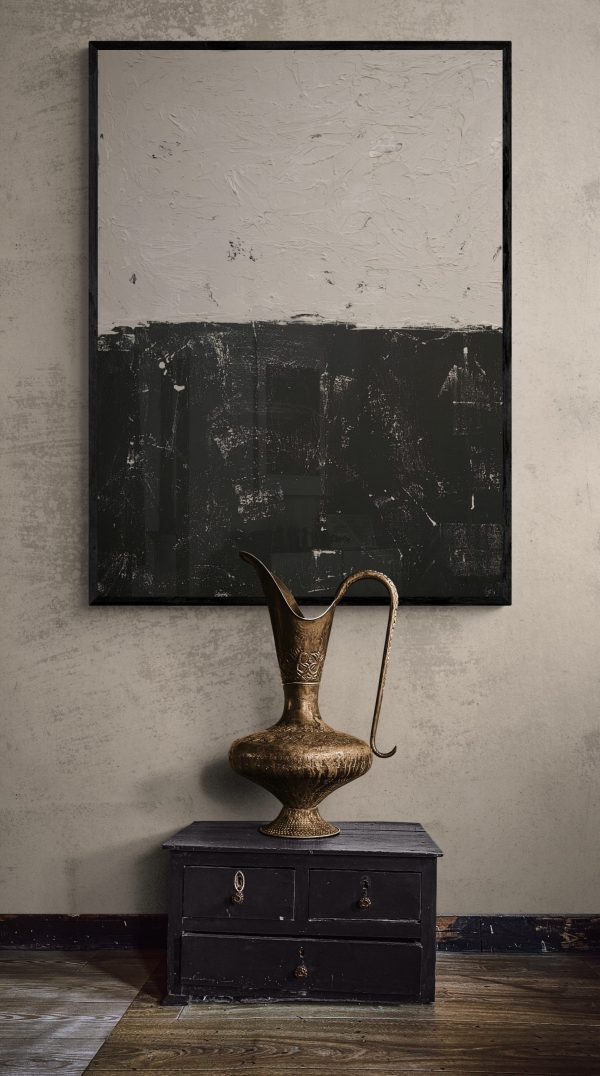 Large Antique Pitcher Sitting On Cabinet (1)