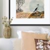 Lyn Graham Cormorant 1 Watercolour On Cotton Paper 42x 21.5 In Situ Bed