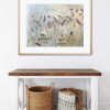 Lyn Graham Native Hens Watercolour On Cotton Paper 76.5 X 55.5 In Situ Sideboard