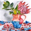 Protea And Budgie Web